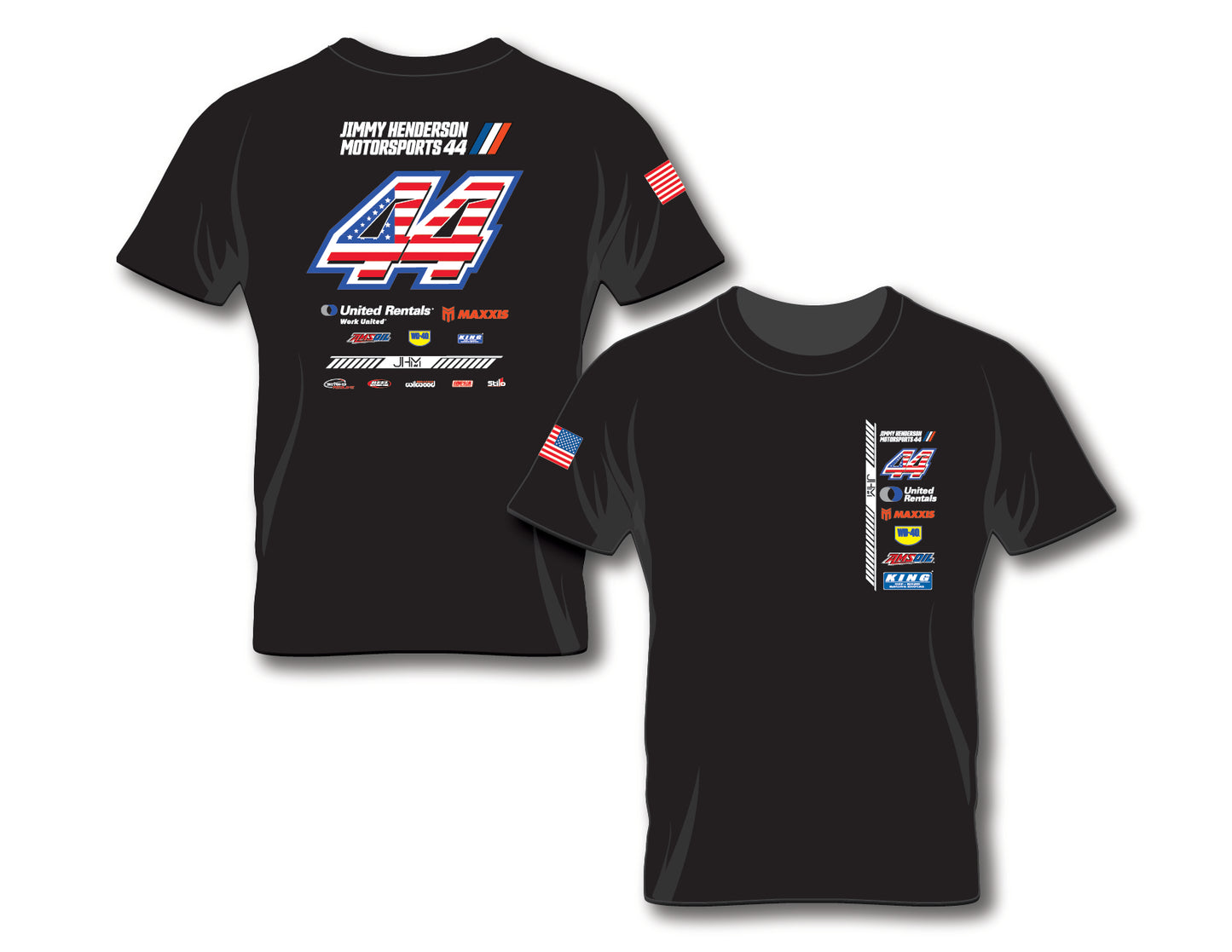 #44 Tee Shirt American Flag Adult
